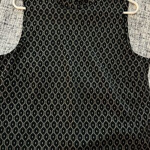 Vice Camino mock neck Geometric Black and Tan Women's Top